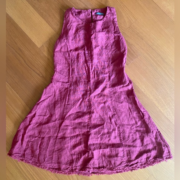 Piazza Del Tempio Linen Sleeveless Shift Dress Sz S Small - Picture 1 of 8